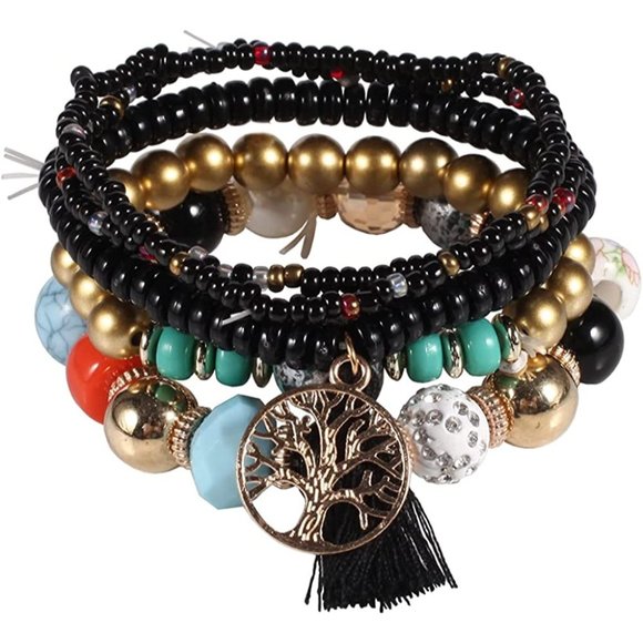 NEW Bohemian Bracelets for Women Stretch Multilayer Colorful Beads Brace… - Picture 5 of 7